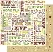 Best Creation Inc - Play Ball Collection - 12 x 12 Double Sided Glitter Paper - Play Ball Words, BRAND NEW