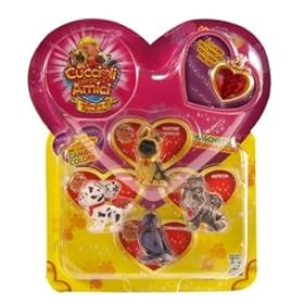 Collezioni-Cuccioli Cerca Amici 4 Cuccioli+Ciondolo Cuore