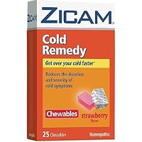 Zicam Cold Remedy Homeopathic Chewables, Strawberry 25 ea