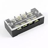 Uxcell　端子台　ターミナルブロック　バリアスクリュー　デュアル行　４体位　AC　６００V　２５A