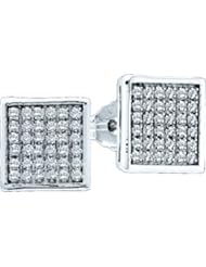 0.85CTW ROUND DIAMOND LADIES MICRO PAVE EARRINGS