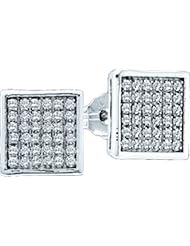 0.85CTW ROUND DIAMOND LADIES MICRO PAVE EARRINGS