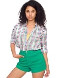 American Apparel Stretch Bull Denim High-Waist Cuff Short