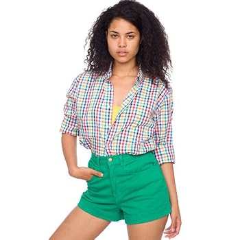 Set A Shopping Price Drop Alert For American Apparel Stretch Bull Denim High-Waist Cuff Short