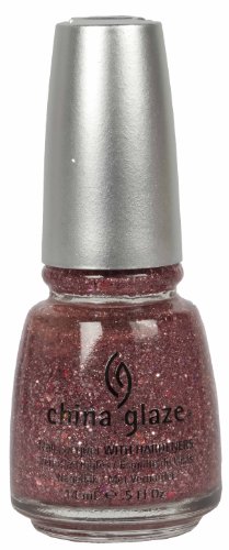 CHINA GLAZE Glitter Nail Lacquer with Nail Hardner - Material Girl CHINA GLAZE Glitter Nail Lacquer with Nail Hardner - Material Girl
