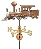 24 &acute; Luxury Polished Copper Locomotive Train Weathervane - B003FVIR0Q