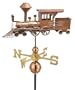 24" Luxury Polished Copper Locomotive Train Weathervane