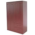 4 Door Wardrobe - Mahogany