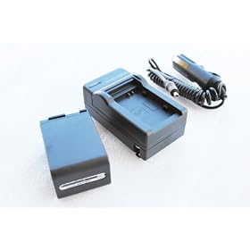 Replacement Canon BP-827 Li-ion Battery Pack with charger for Vixia HG 20/21 HF11/10 & 100 Camcorders