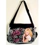 Disney's Hannah Montana Messenger Backpack Black & Pink Girls Rock Bag; Kids School Bag Travel Bag (Miley Cyrus) (Great Gift for Girls)