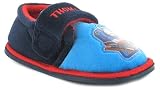 New Boys/Childrens Blue Thomas The Tank Velcro Fastening Slippers - Blue - UK 4-10