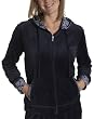 NYL New York Laundry Women's Snake-Print Lined Hoodie Velour Jacket