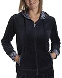 NYL New York Laundry Womens Snake-Print Lined Hoodie Velour Jacket