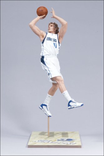 Childrens Toyshop  Toys : NBA Series 9: Dallas Mavericks #41 Dirk Nowitzki, White Jersey