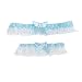 Full-Figure Garter Set - Blue/ White
