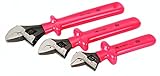 Wiha 76290 Insulated Adjustable Wrench Three Piece Set, 8-Inch, 10 and 12-Inch [並行輸入品]