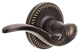 Grandeur GS10-LH-NEWBEL-TB Newport Rosette with Bellagio Lever, Passage Left Handed, Timeless Bronze Finish