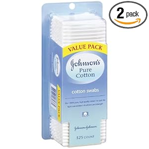 Johnson’s Cotton Products Cotton Swabs Value Pack, 525 Count (Pack of 2)