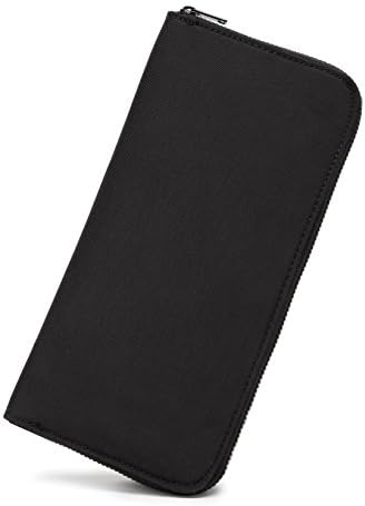 Karitco Multi-purpose Unisex Nylon Passport Clutch Long Wallet (Classic Black)