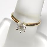 14K Two-Tone Gold Diamond Solitaire Ring - 0.50 Ct.