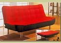 Futon Sofa Bed Black Red Cover Daybed Couch Bedroom New