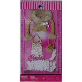 Barbie Fashion Fever - Gold Top and Purse, White Dress and Boots
