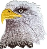 Bald American Eagle Embroidered Iron On Patch CD3540