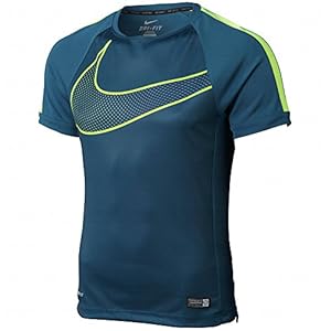 NIKE Mens dri-FIT GPX Flash Top II Small Blue/Volt