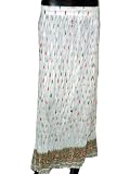 White Crinkle Maxi Skirt Spring Summer Fashion New Boho Bellydance Indian Clothing 35 L