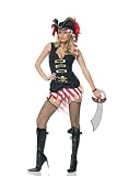 Sexy 2Pc Captain Marauder Pirate Halloween Costume