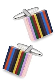 Autograph Multi-Stripe Square Cufflinks