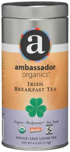 Ambassador Organics Biodynamic Irish Breakfast Tea, Whole-leaf Loose, 4.2 Ounce Tins (Pack... by Ambassador Organics