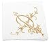White Cotton Handkerchief with Large Monogram Embroidery