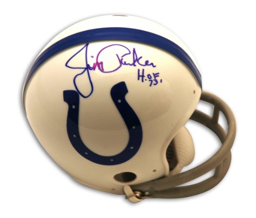 Jim Parker Baltimore Colts Mini Helmet inscribed HOF 73 Autographed - Autographed NFL Mini Helmets