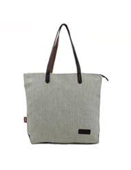 Shoes: GCL Womans Cotton Linen Shoulder Bag Big Bag Handbags Large Canvas Bag Burlap Bag (light green)