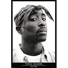 Tupac Shakur 1971-1996, B&W Music Poster Print - 61x91 cm
