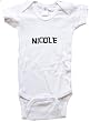 NICOLE / Hurry Up - Name-series - White or Pink Onesie / Baby T-shirt