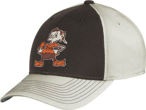 NFL Men's Cleveland Browns Classics Structured Flex Hat - Tw92Z (Putty, Small/Medium)