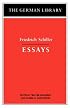 Friedrich Schiller: Essays (German Library)