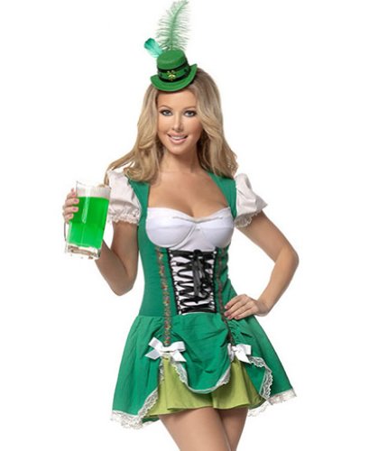 Dissia Nifty Maidservant Halloween Cosplay Costume,Green