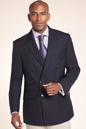 Luxury Sartorial Pure Wool Double Breasted Blazer