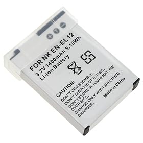 eForCity Li-lon Battery for Nikon EN-EL12/S800c