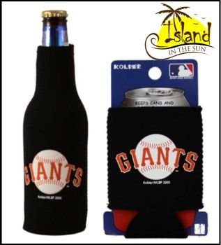 SET OF 2 SAN FRANCISCO GIANT CAN & BOTTLE KOOZIE COOLER