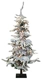 Good Tidings TWE80036 6-Feet Tall Snow Alpine Artificial Prelit Christmas Tree