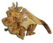 Dragon Plush Animal (Topaz From Douglas Cuddle Toys) - Gold Stuffed Dragon