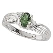 14Kt White Gold Modern Tiara Emerald and Diamond Ring