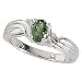 14Kt White Gold Modern Tiara Emerald and Diamond Ring