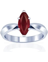 Platinum Marquise Cut Ruby Solitaire Ring