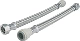 John Guest Speedfit FLX22P 22 mm x 3/4 inch BSP x 300 mm length Speedfit x Union Nut Braided Flexi Hose (bag of 2)