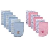 Luvable Friends Baby Burp Cloths, 6 Pack, Pink